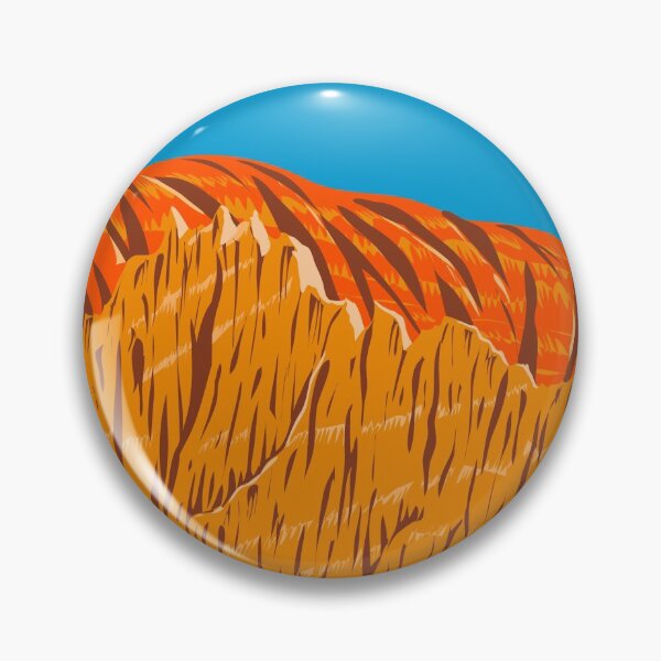Item preview, Cathedral Gorge State with Eroded Soft Bentonite Clay in Lincoln County Nevada USA WPA Poster Art designed and sold by patrimonio.