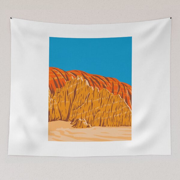 Item preview, Cathedral Gorge State with Eroded Soft Bentonite Clay in Lincoln County Nevada USA WPA Poster Art designed and sold by patrimonio.