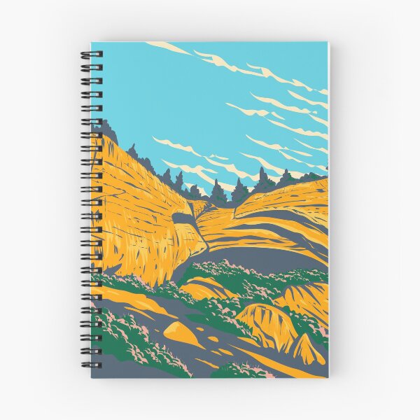 Item preview, Pictograph Cave State Park within Yellowstone in Montana USA WPA Poster Art designed and sold by patrimonio.