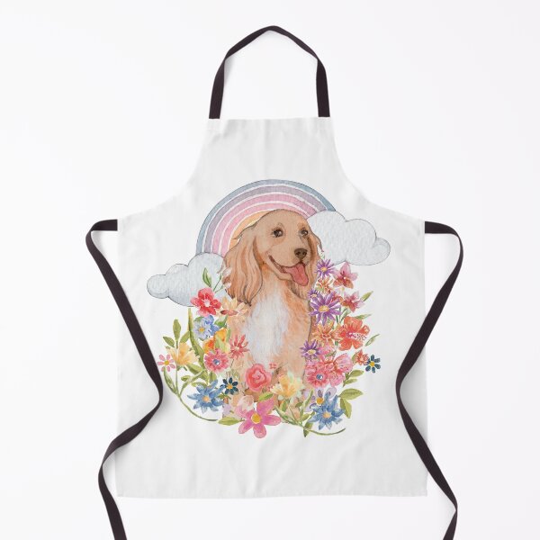Item preview, Vintage Golden Cocker Retriever Floral Field  designed and sold by jlmcreativeau.
