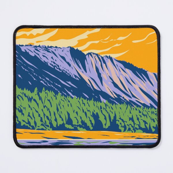 Item preview, Thompson Falls State Park with the Clark Fork River in Montana USA WPA Poster Art designed and sold by patrimonio.