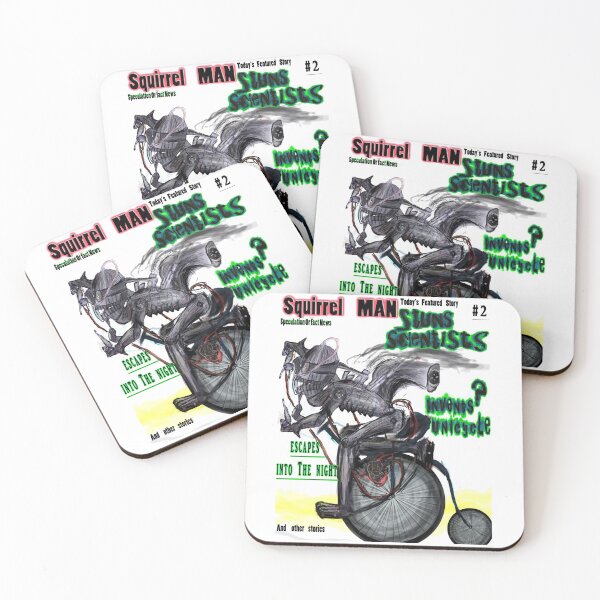 Item preview, Squirrel Man Stuns Scientists Invents Unicycle Rides off into the night designed and sold by Followthedon.
