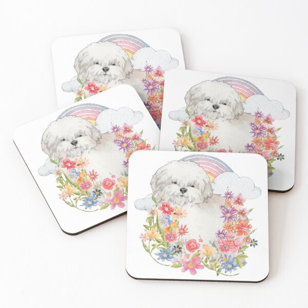 Item preview, Vintage Coton de Tulear Floral Field  designed and sold by jlmcreativeau.