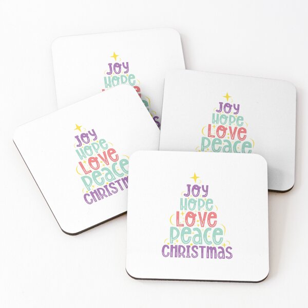Item preview, Joy Hope Love Peace Christmas Quote designed and sold by garmentoffaith.