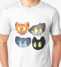 Krieger Katzen Aufkleber Set 1 Unisex T-Shirt
