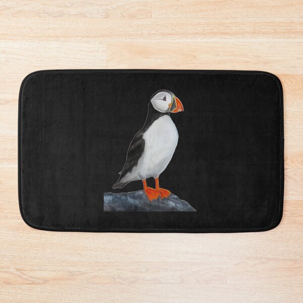 Item preview, Atlantic Puffin on Rock - Realistic Acrylic Bird Painting   designed and sold by KIINcreations.