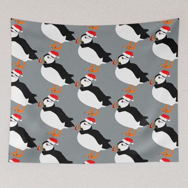 Item preview, Farne Island Christmas Puffin in a Santa hat   designed and sold by KIINcreations.