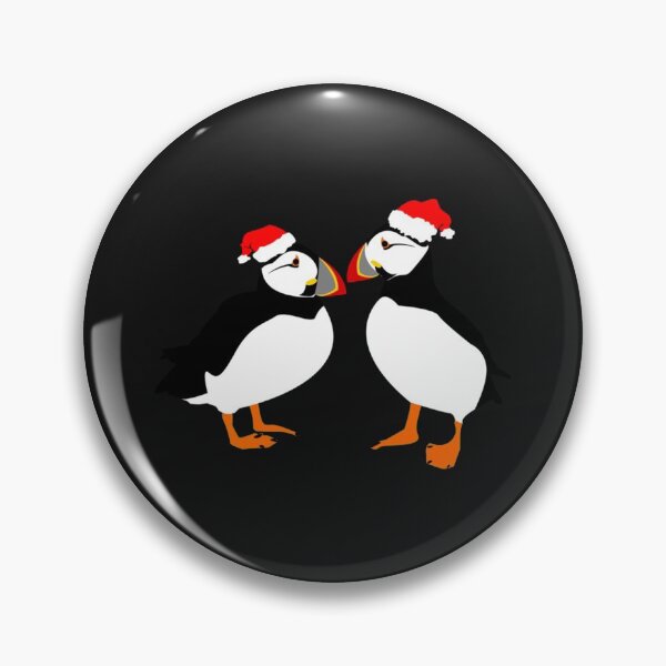 Item preview, Farne Island Christmas Puffins in Santa hats   designed and sold by KIINcreations.