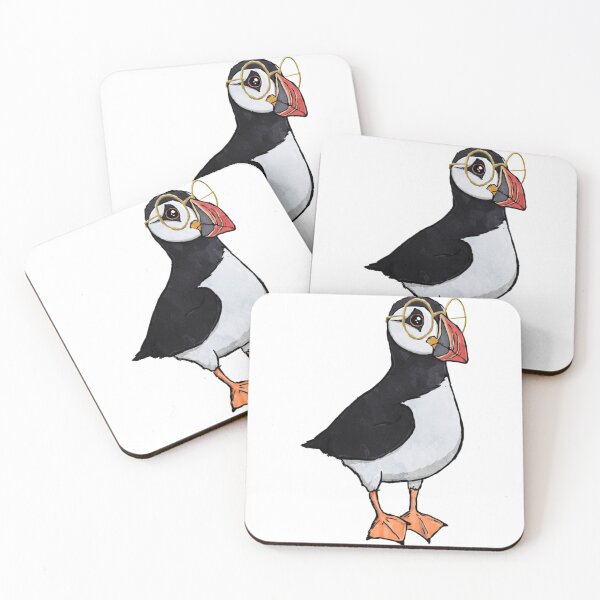 Item preview, Nerdy Puffin with Glasses   designed and sold by KIINcreations.