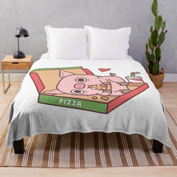 Item preview, Cute Little Pig Eating Pizza in Pizza Box Funny designed and sold by rustydoodle.