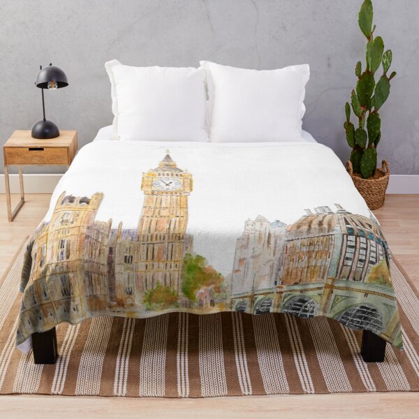 Artikelvorschau, handgemaltes Aquarell von Big Ben und dem Westminster-Palast entworfen und verkauft von SelenePaintings .