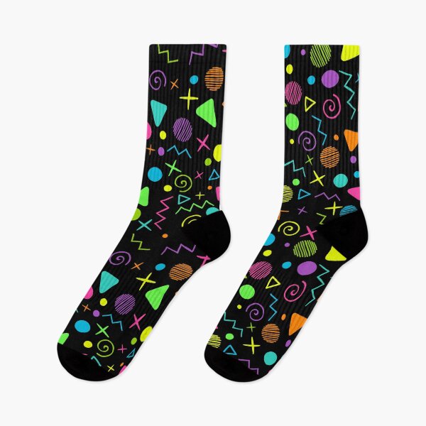 Item preview, Colorful Neon Socks Women's Men Shapes Lovers Socks designed and sold by NOorYES.