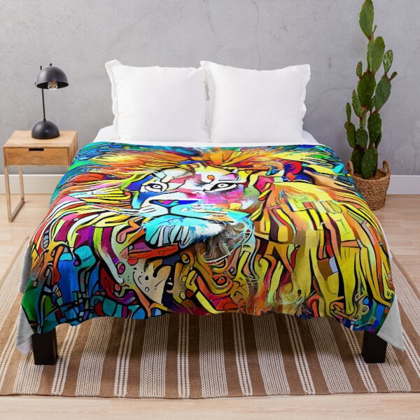 Item preview, The King Lion Jungle Modern Impressionist Art designed and sold by WizardsWorld.