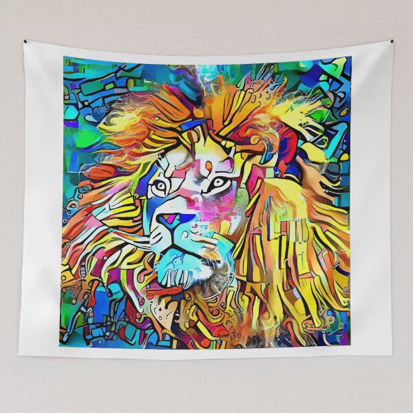 Item preview, The King Lion Jungle Modern Impressionist Art designed and sold by WizardsWorld.