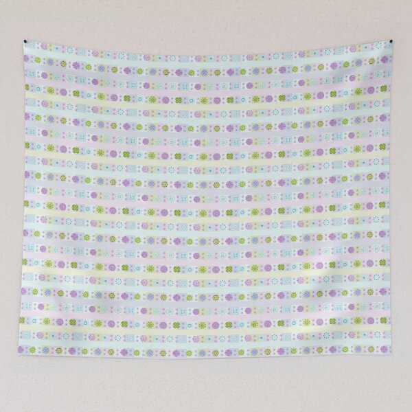 Item preview, Retro Flower Stripes designed and sold by PlaneNsimple.