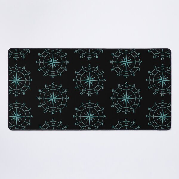 Item preview, Circle of Fifths Compass Style Teal Blue designed and sold by nightsworthy.