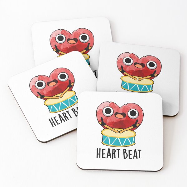Item preview, Heart Beat Funny Drummer Puns  designed and sold by punnybone.