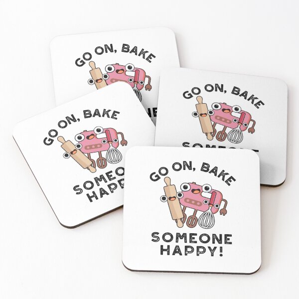 Item preview, Go On Bake Someone Happy Funny Baking Puns  designed and sold by punnybone.