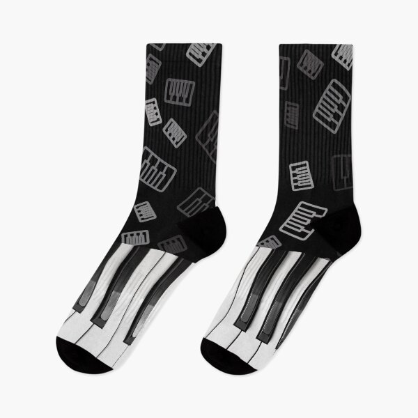 Item preview, Men's Guitar Piano Drum Music Notes Saxophone Violin Math Socks Gifts designed and sold by NOorYES.