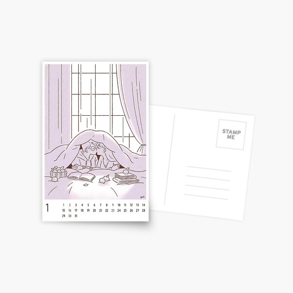 Item preview, Secret kiss - 2022 Jan Calendar Card designed and sold by yulri.