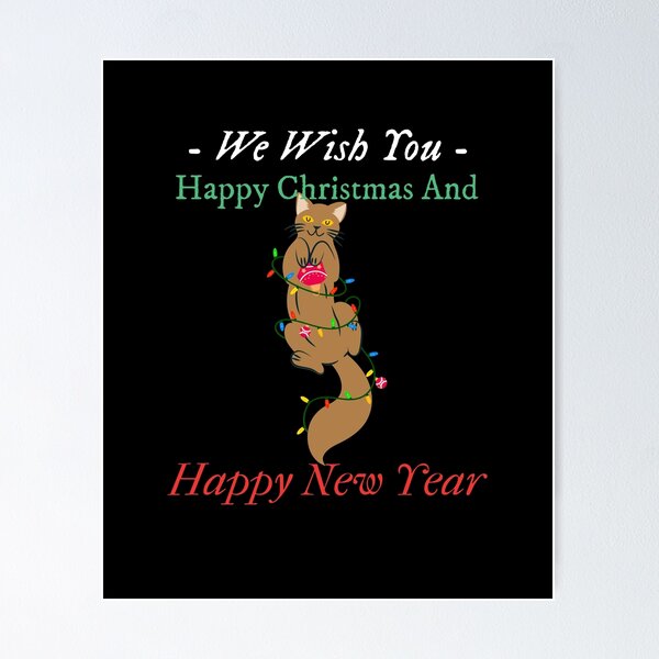 Item preview, We Wish You Happy Christmas And Happy New Year - Sixth Cute Christmas Pet | Merry Christmas designed and sold by Polariszero.