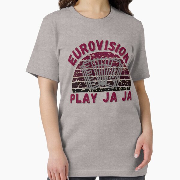 Artikel-Vorschau von Eurovision Play Ja Ja - Akkordeon Distressed Sunset auf Grau - Original von Boo-da-chay, designt und verkauft von Boo-da-chay.