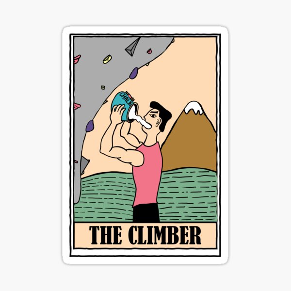 Item preview, Colored version of You Need Chalk: Tarot Style The Climber Card designed and sold by Imattire.