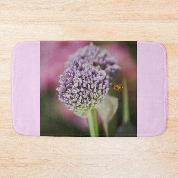 Item preview, Bee Incoming For Garlic Flower  designed and sold by Joy Watson - Natural Light Photography .