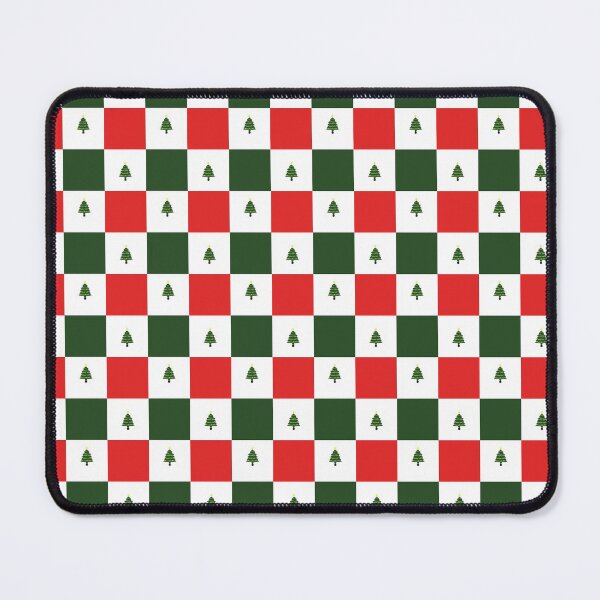 Item preview, Red Green Checkerboard with Christmas tree pattern designed and sold by SAMMERSYLVESTER.