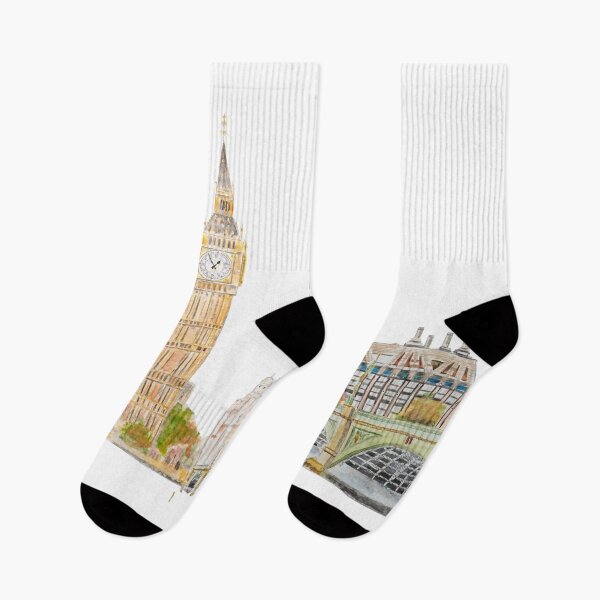 Item preview, hand painted Big Ben and Westminster palace watercolor  designed and sold by ColorandColor.