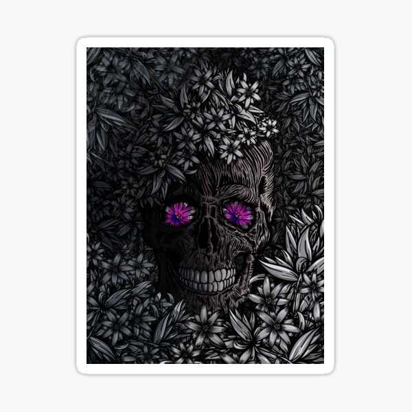 Jungle Skull Sticker