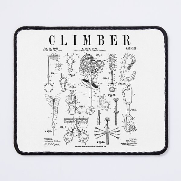 Item preview, Climber Rock Climbing Bouldering Vintage Patent Print designed and sold by GrandeDuc.