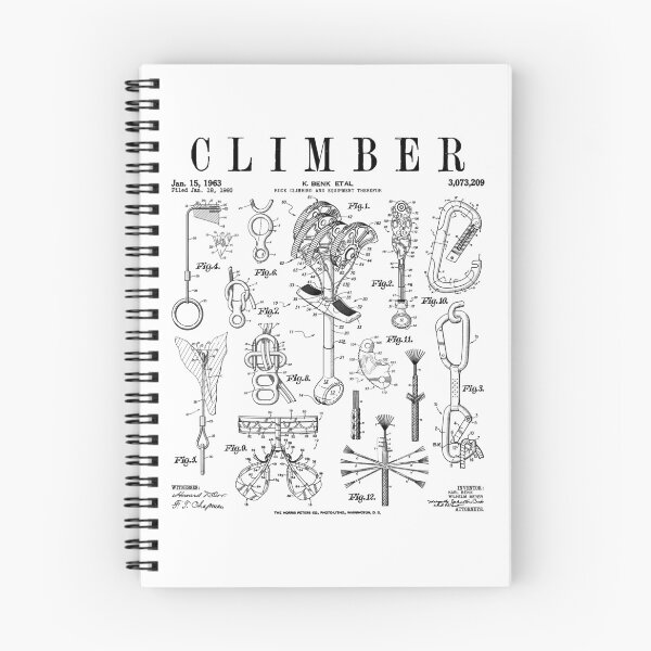 Item preview, Climber Rock Climbing Bouldering Vintage Patent Print designed and sold by GrandeDuc.