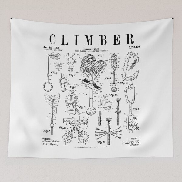 Item preview, Climber Rock Climbing Bouldering Vintage Patent Print designed and sold by GrandeDuc.