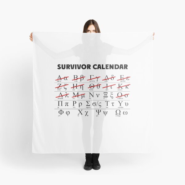 Item preview, survivor calendar designed and sold by Yerlanio.