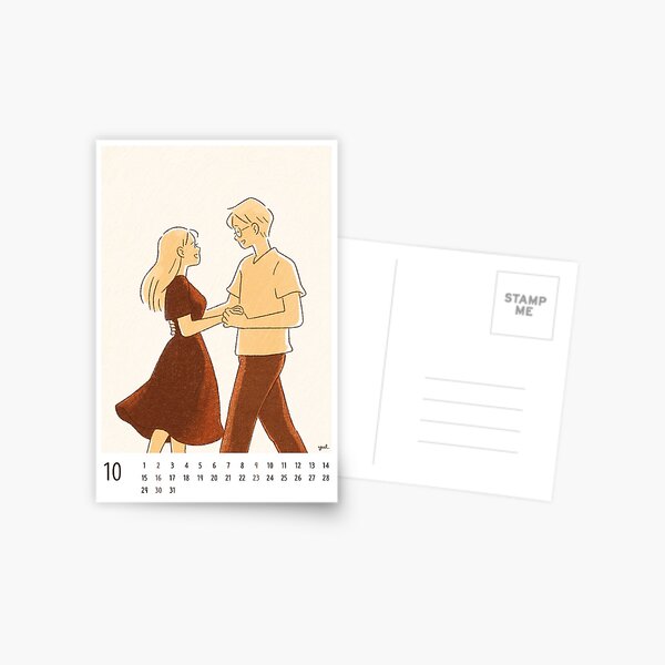 Item preview, Dance with you - 2022 Oct Calendar Card designed and sold by yulri.