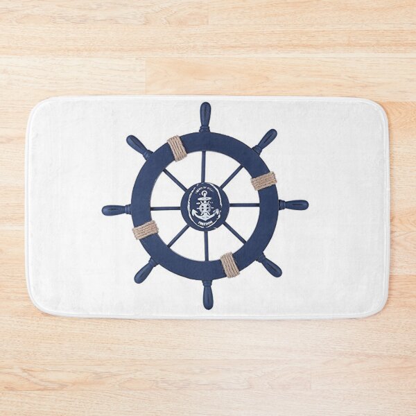 Item preview, Navy blue ship wheel nautical boat helm designed and sold by NOVA SUPPLY.