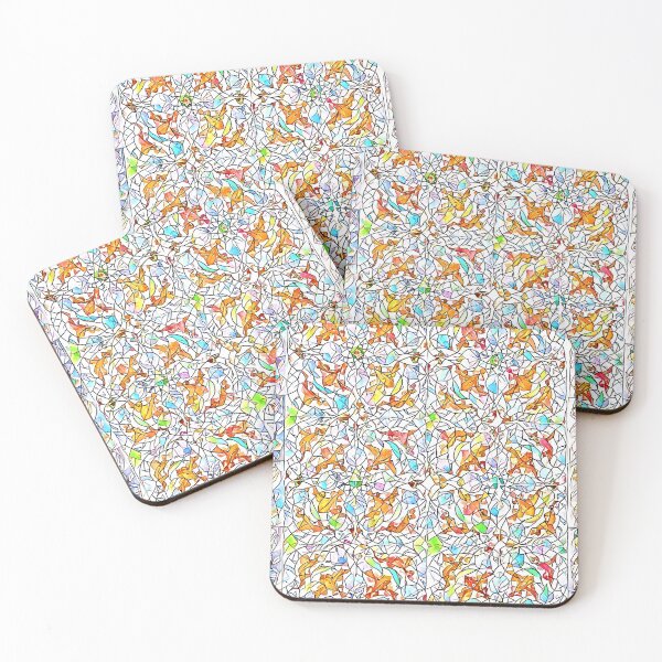 Item preview, Vintage Art Nouveau based on Antique Persian Carpets with mosaic twist designed and sold by CristalleLisa.