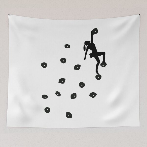 Item preview, Bouldering Climbing Black Boulder Holds Woman designed and sold by DerNerd.