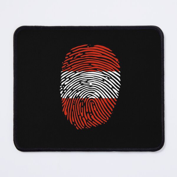 Item preview, Austria Flag Fingerprint Motif designed and sold by Merchandiser099.