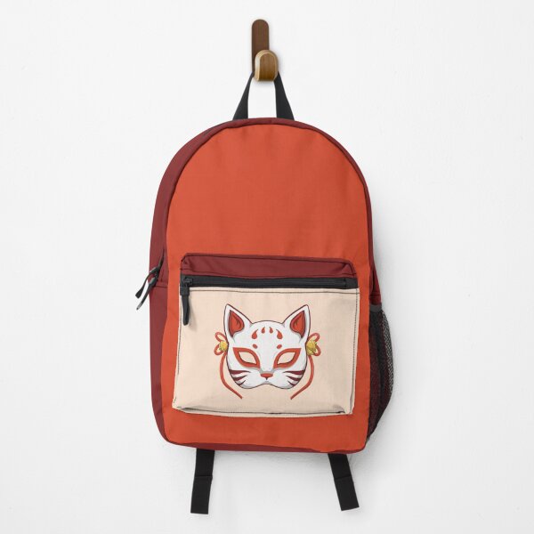 Item preview, Kawaii Kabuki Neko Mask | Maneki Neko - Red version designed and sold by ShyOwlet.