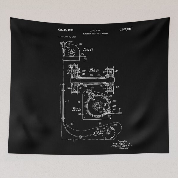 Item preview, Martin Aicraft Ejection Seat Vintage Patent 1950 designed and sold by LadyMay Vintage.