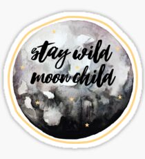 Moon Child (gold) Sticker