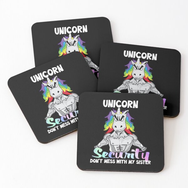 Item preview, Unicorn Security Dont Mess With My Sister Funny Brother designed and sold by SimonsonNuala.
