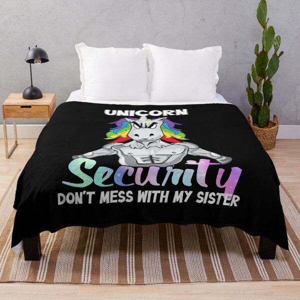 Item preview, Unicorn Security Dont Mess With My Sister Funny Brother designed and sold by SimonsonNuala.
