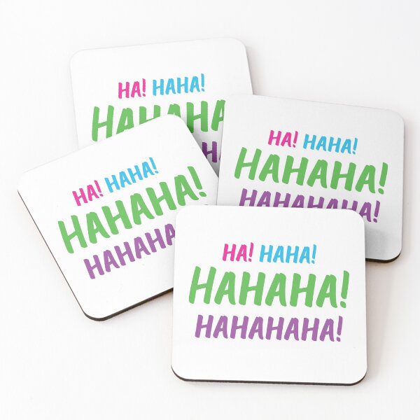 Item preview, Ha! Haha! Hahaha! Hahahaha! | World Laughter Day 2021 | Quotes | White | Pink Blue Green Purple designed and sold by Wintre2.