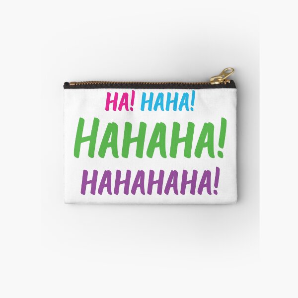 Item preview, Ha! Haha! Hahaha! Hahahaha! | World Laughter Day 2021 | Quotes | White | Pink Blue Green Purple designed and sold by Wintre2.