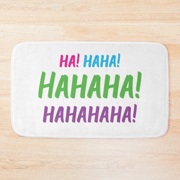 Item preview, Ha! Haha! Hahaha! Hahahaha! | World Laughter Day 2021 | Quotes | White | Pink Blue Green Purple designed and sold by Wintre2.