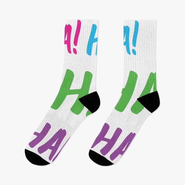 Item preview, Ha! Haha! Hahaha! Hahahaha! | World Laughter Day 2021 | Quotes | White | Pink Blue Green Purple designed and sold by Wintre2.