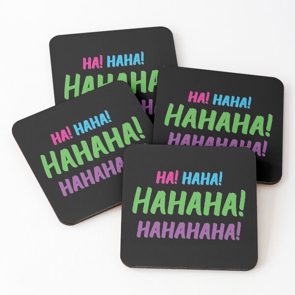 Item preview, Ha! Haha! Hahaha! Hahahaha! | World Laughter Day 2021 | Quotes | Black | Pink Blue Green Purple designed and sold by Wintre2.